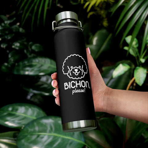 22oz Vacuum Insulated Bottle - Bichon Please