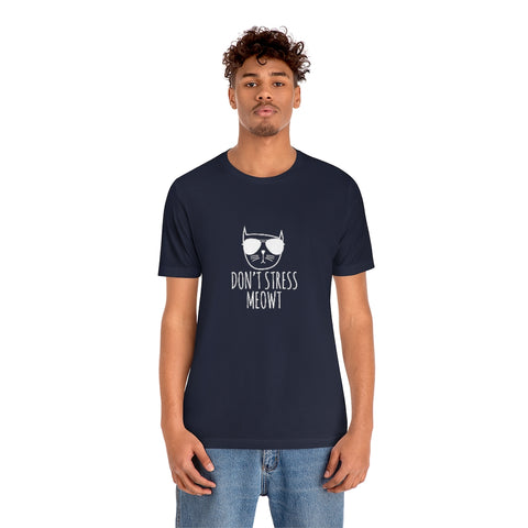Unisex Jersey Short Sleeve Tee - Stress Meowt