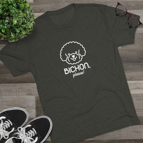 Unisex Tri-Blend Crew Tee - Bichon Please