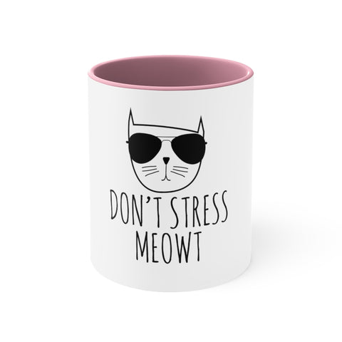 Accent Coffee Mug, 11oz - Stress Meowt