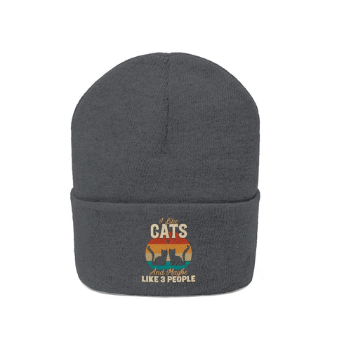 Knit Beanie - Cats