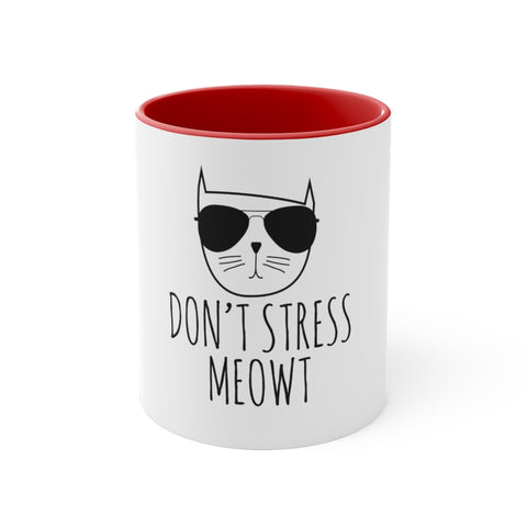 Accent Coffee Mug, 11oz - Stress Meowt