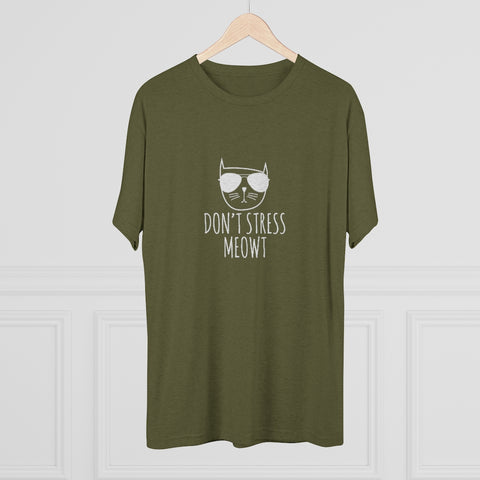 Unisex Tri-Blend Crew Tee - Stress Meowt