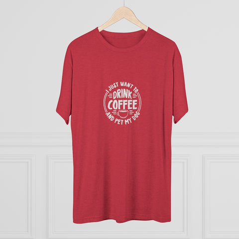 Unisex Tri-Blend Crew Tee - Drink Coffee