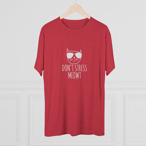 Unisex Tri-Blend Crew Tee - Stress Meowt