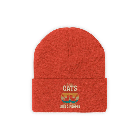 Knit Beanie - Cats