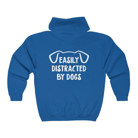 Unisex Heavy Blend™ Full Zip Hooded Sweatshirt - Easily Distracted