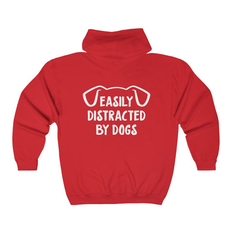 Unisex Heavy Blend™ Full Zip Hooded Sweatshirt - Easily Distracted