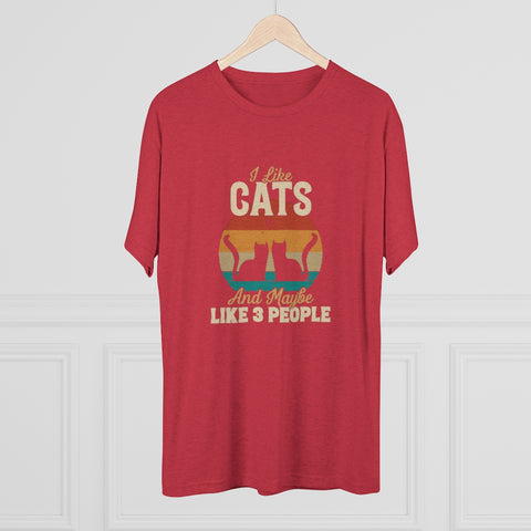 Unisex Tri-Blend Crew Tee - Cats