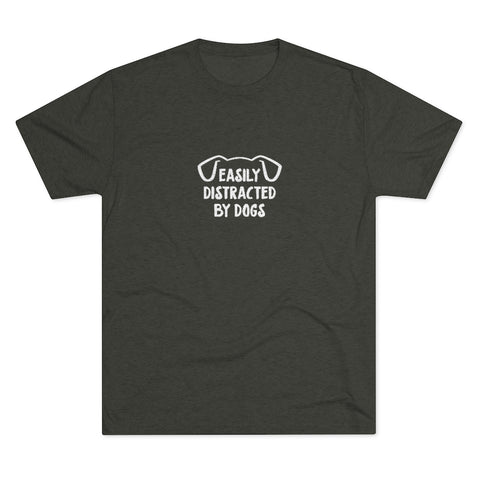 Unisex Tri-Blend Crew Tee - Easily Distracted