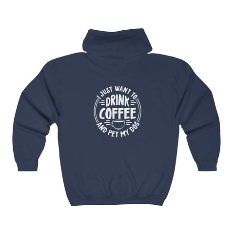 Unisex Heavy Blend™ Full Zip Hooded Sweatshirt - Drink Coffee