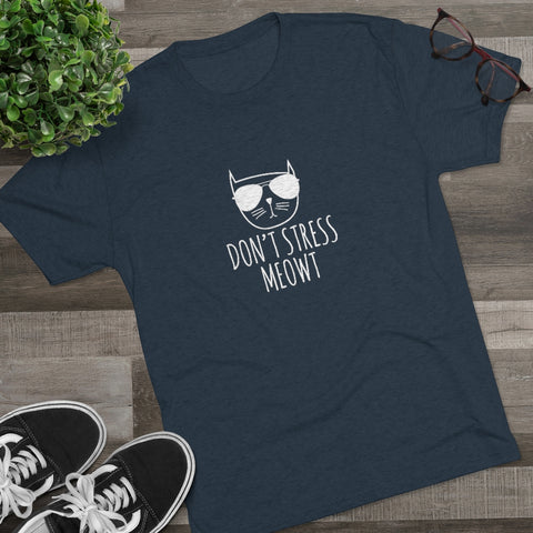 Unisex Tri-Blend Crew Tee - Stress Meowt