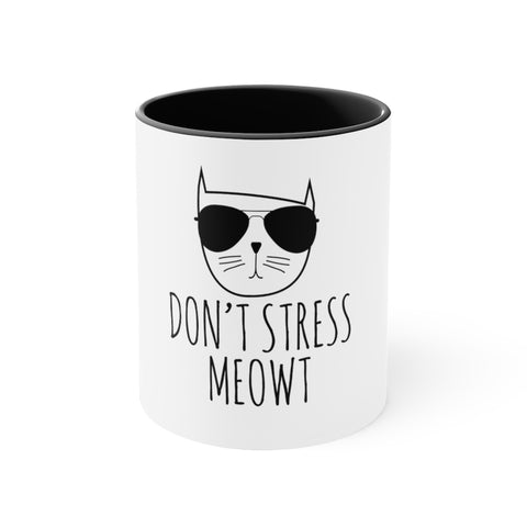 Accent Coffee Mug, 11oz - Stress Meowt