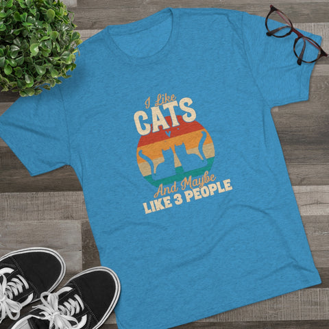 Unisex Tri-Blend Crew Tee - Cats