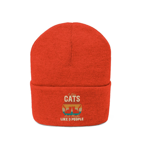 Knit Beanie - Cats
