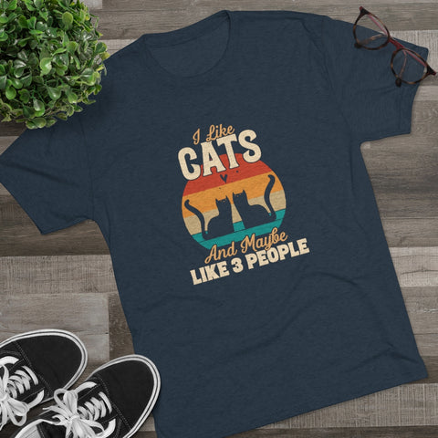 Unisex Tri-Blend Crew Tee - Cats