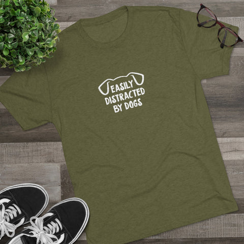 Unisex Tri-Blend Crew Tee - Easily Distracted