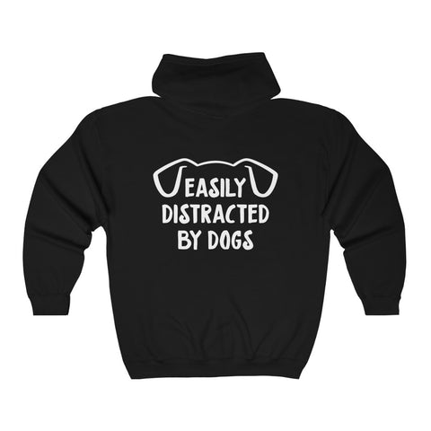 Unisex Heavy Blend™ Full Zip Hooded Sweatshirt - Easily Distracted