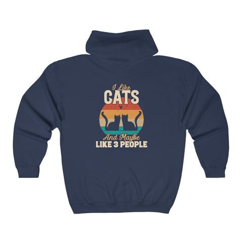 Unisex Heavy Blend™ Full Zip Hooded Sweatshirt - Cats