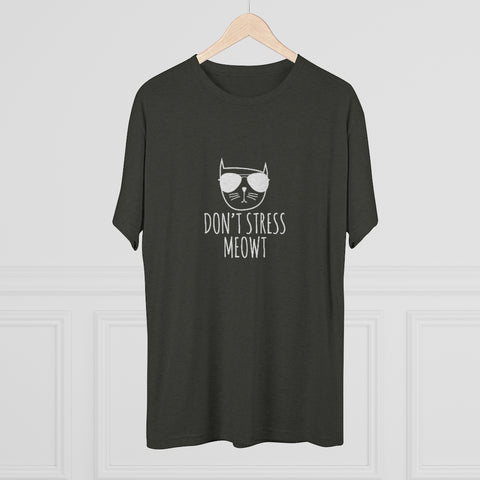 Unisex Tri-Blend Crew Tee - Stress Meowt