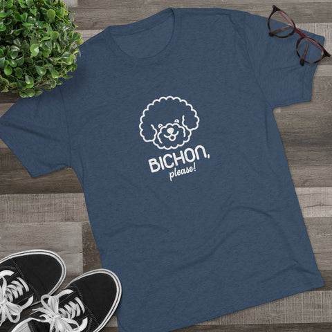 Unisex Tri-Blend Crew Tee - Bichon Please