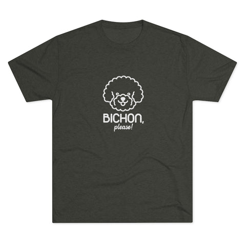 Unisex Tri-Blend Crew Tee - Bichon Please